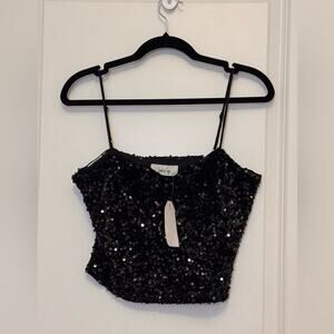 Sadie & Sage Black Sequin Camisole